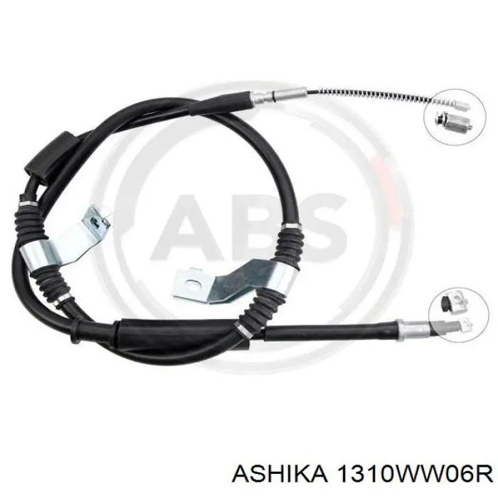 Трос ручного гальма задній, правий 1310WW06R Ashika