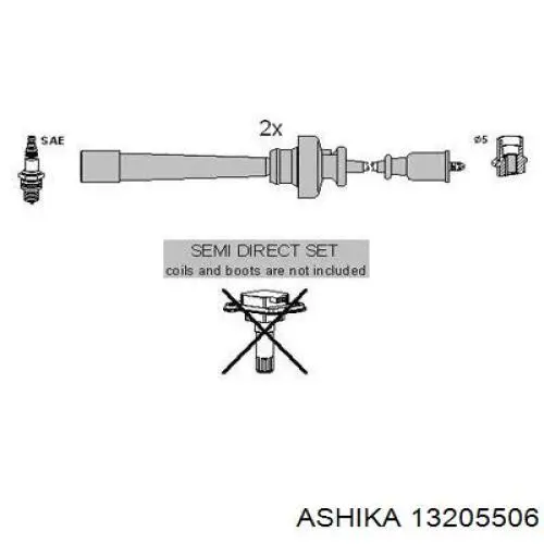 Дріт високовольтний, комплект MD134754 Seiwa