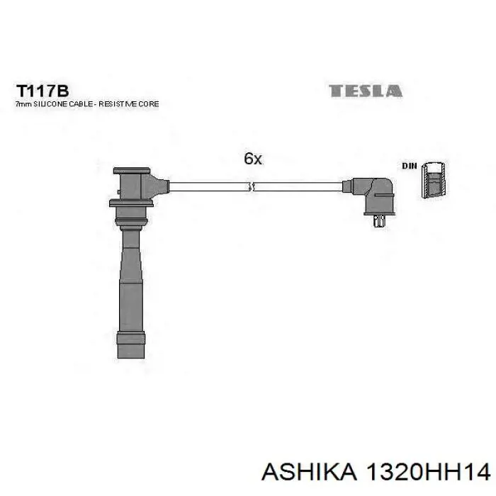 Дріт високовольтний, комплект 1320HH14 Ashika