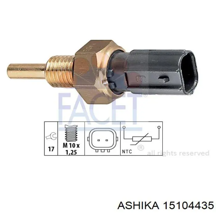 Датчик ABS передній лівий Ashika 15104435 ціна, від 14.19 USD