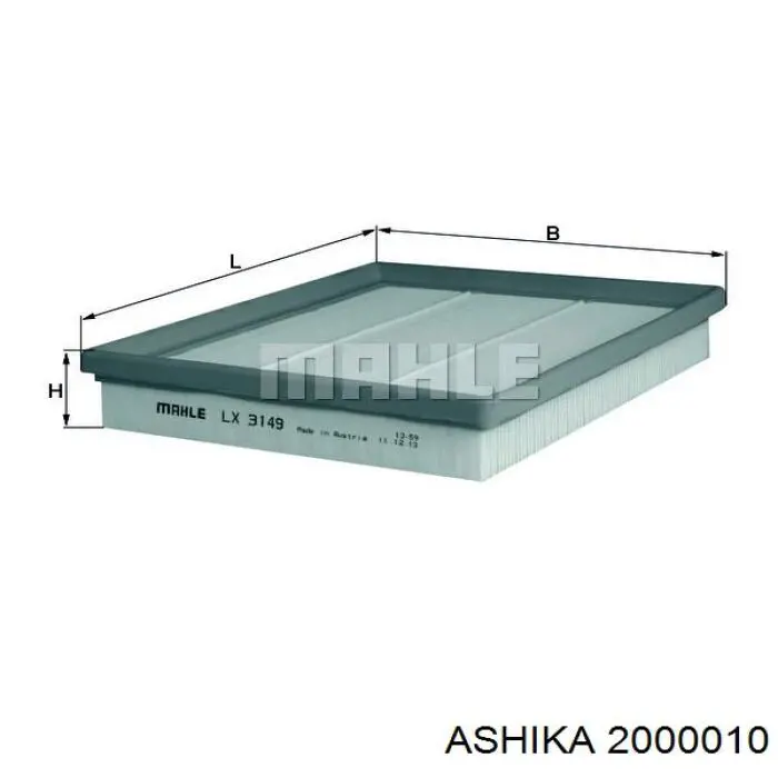 2000010 Ashika Повітряний фільтр двигуна