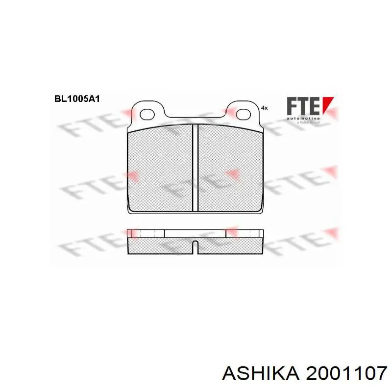 2001107 Ashika фільтр повітряний