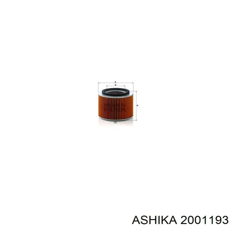 Повітряний фільтр 2001193 Ashika