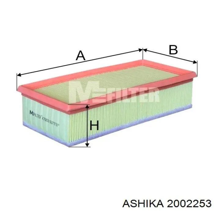 Елемент повітряного фільтра Ashika 2002253 ціна, від 8.09 USD