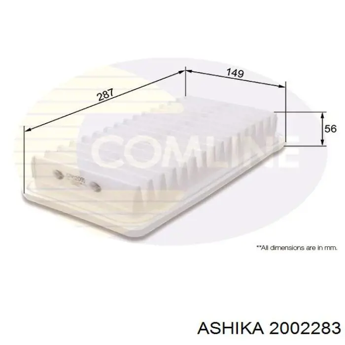 Елемент повітряного фільтра Ashika 2002283 ціна, від 3.91 USD