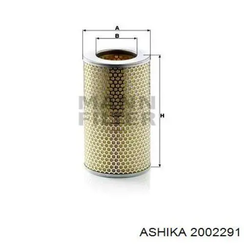 Фільтр повітряний Ashika 2002291