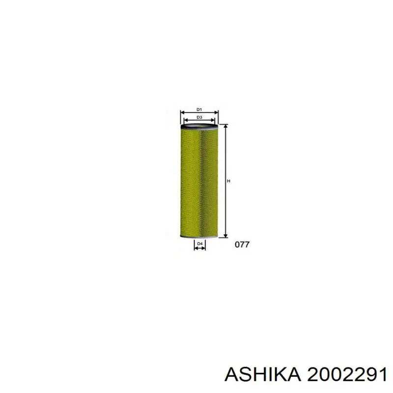 Повітряний фільтр 2002291 Ashika