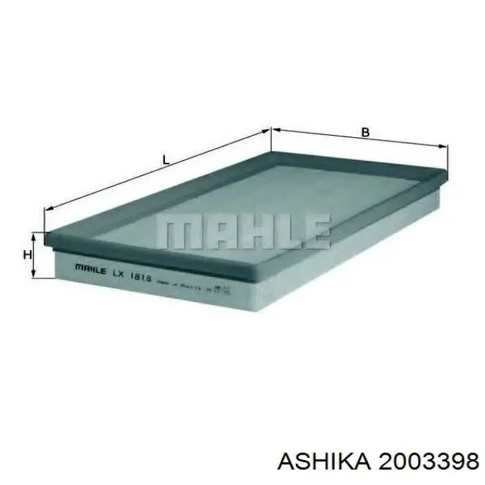 Купити 2003398 Ashika Автомобільний фільтр повітря