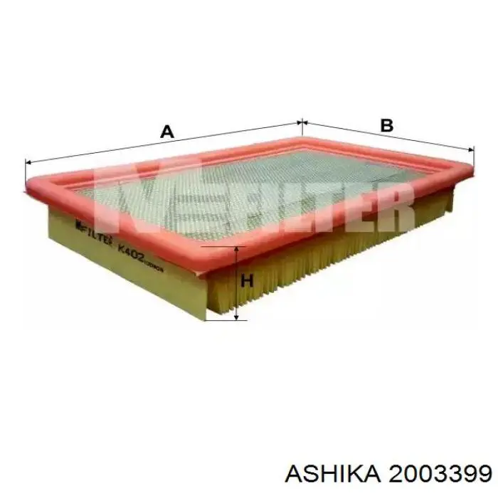 Купити 2003399 Ashika Автомобільний фільтр повітря