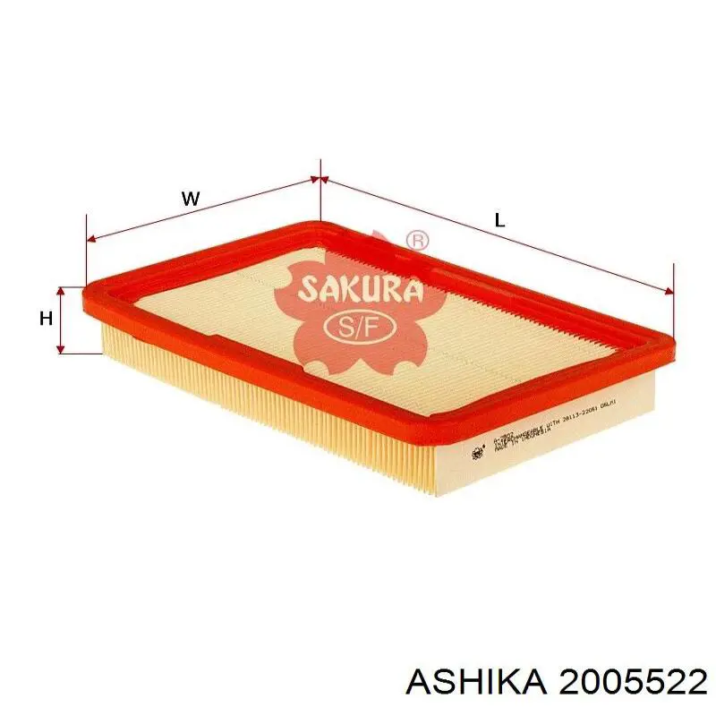 Елемент повітряного фільтра Ashika 2005522 ціна, від 4.61 USD