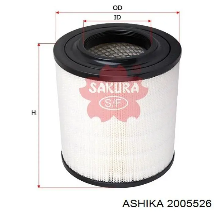 Елемент повітряного фільтра Ashika 2005526 ціна, від 16.05 USD