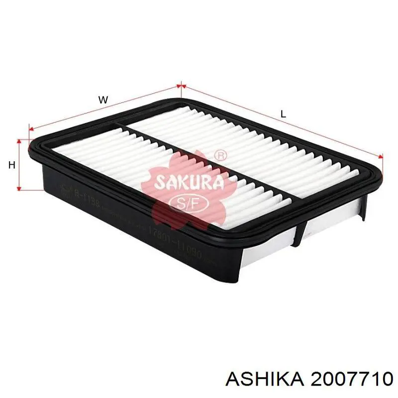 Повітряний фільтр 2007710 Ashika