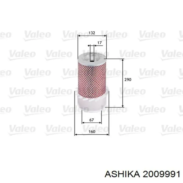 Фільтр повітряний Ashika 2009991