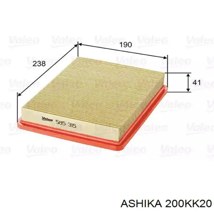Повітряний фільтр 200KK20 Ashika