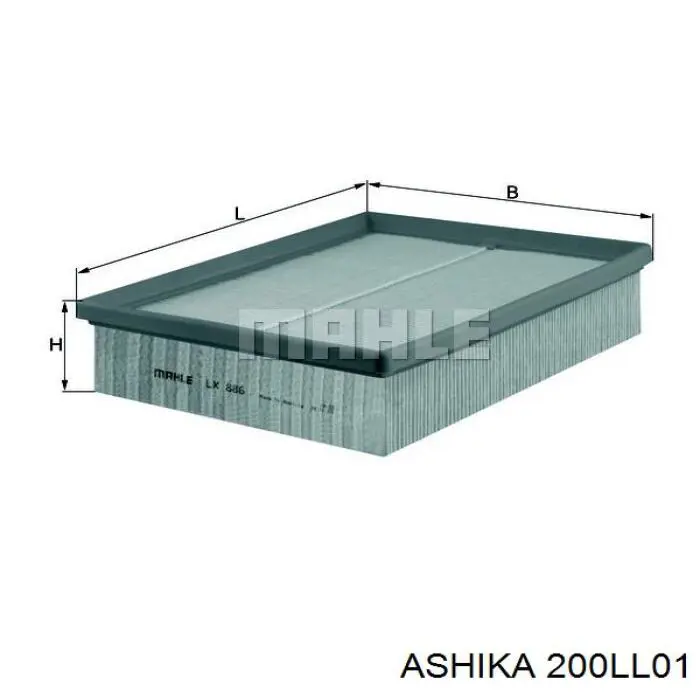200LL01 Ashika Повітряний фільтр двигуна
