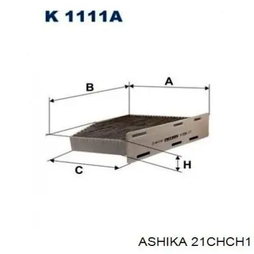 Фільтр салону 21CHCH1 Ashika