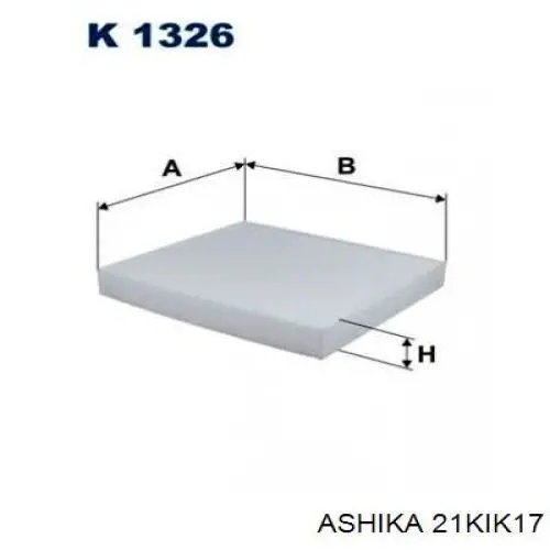 Повітряний фільтр салону Ashika 21KIK17