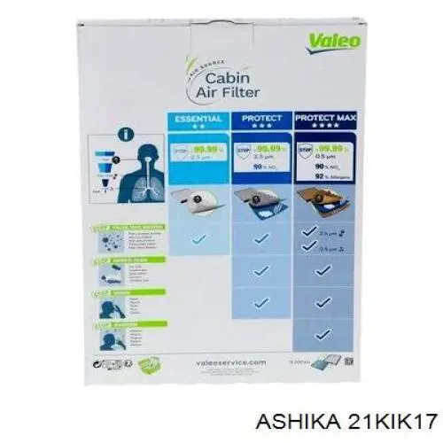 Купити 21KIK17 Ashika Фільтр салону вугільний