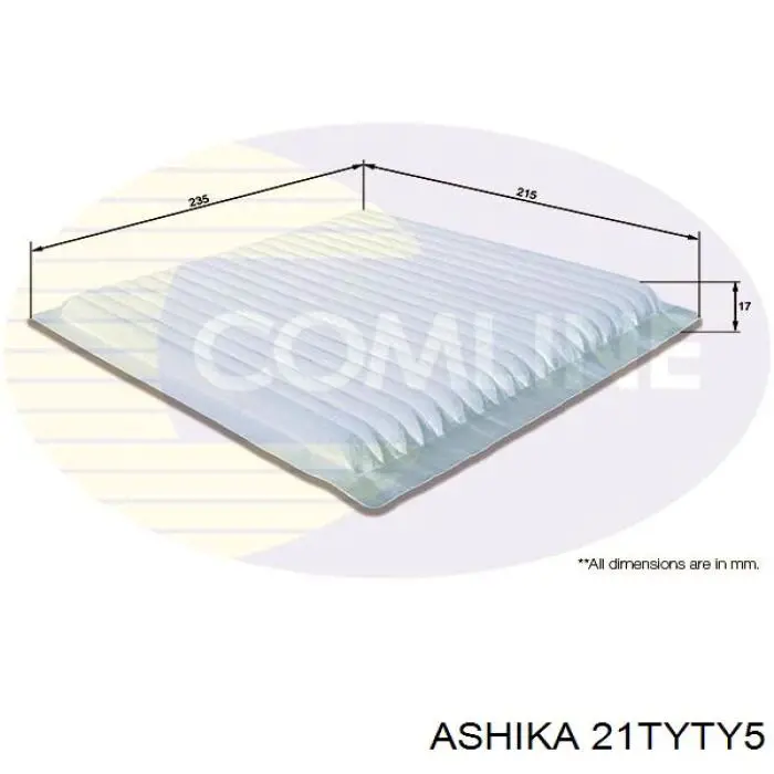 Фільтр повітряний обігрівача Ashika 21TYTY5 ціна, від 3.75 USD
