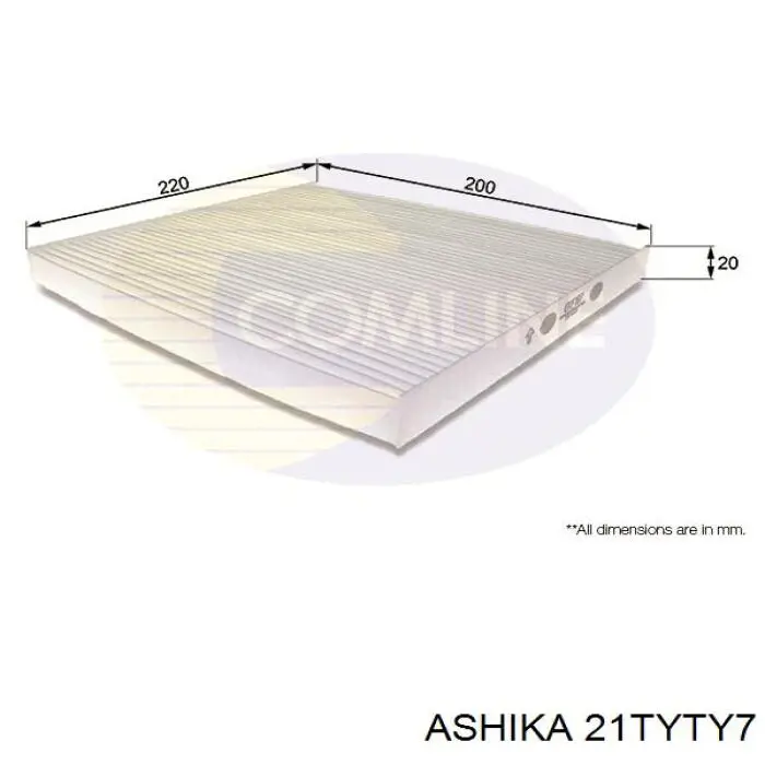 21TYTY7 Ashika Внутрішньосалонний фільтр