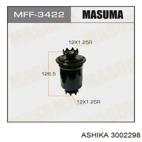 Фільтр тонкого очищення палива Ashika 3002298 ціна, від 5.07 USD