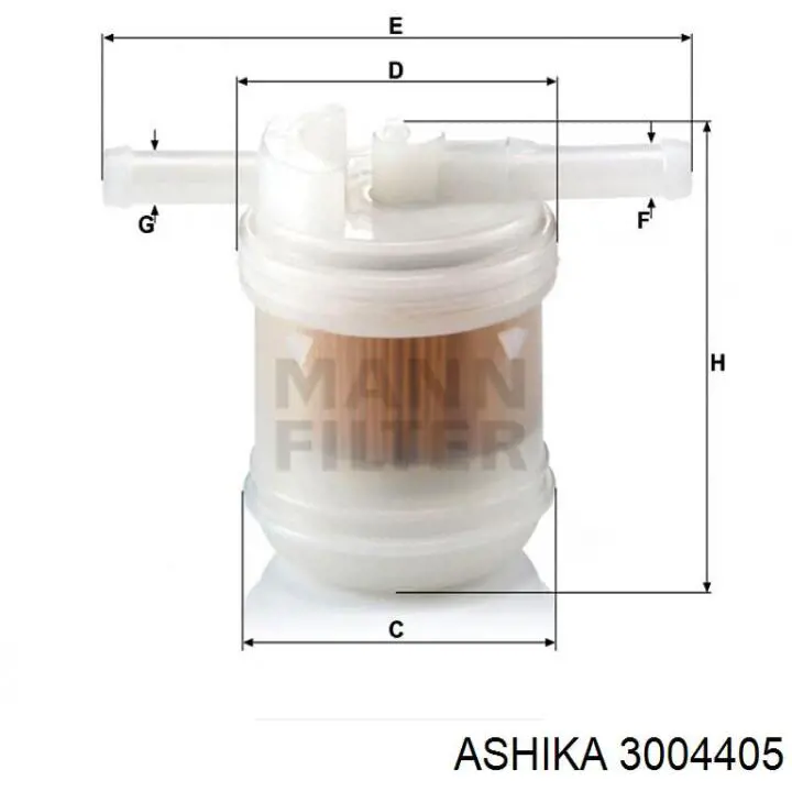 Фільтр тонкого очищення палива Ashika 3004405 ціна, від 5.03 USD