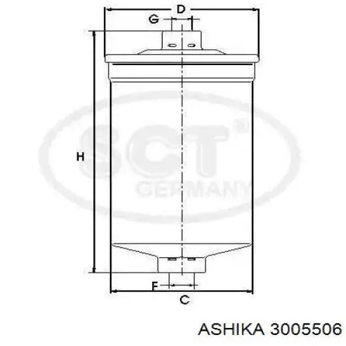 Фільтр тонкого очищення палива Ashika 3005506 ціна, від 8.21 USD
