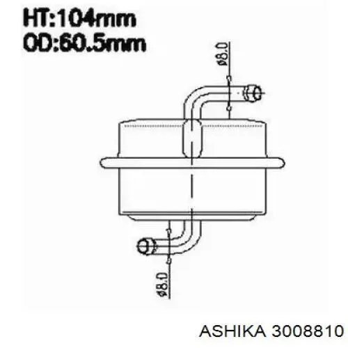 Фільтр тонкого очищення палива Ashika 3008810 ціна, від 6.68 USD