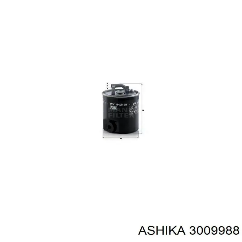 Фільтр тонкого очищення палива Ashika 3009988 ціна, від 17.01 USD