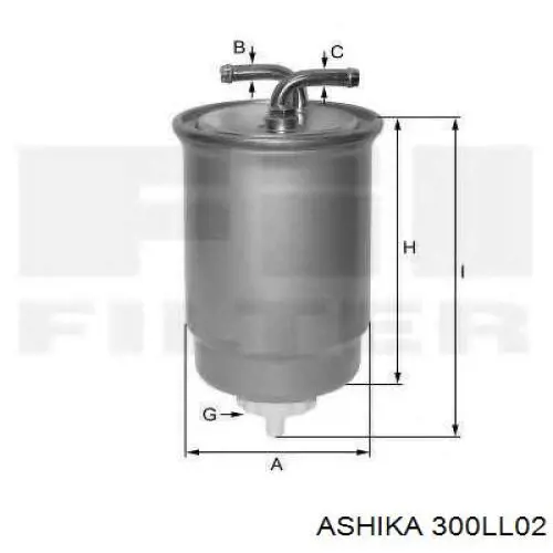 Фільтр тонкого очищення палива Ashika 300LL02 ціна, від 10.86 USD