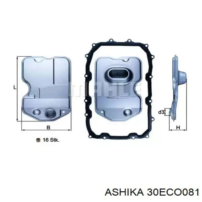30ECO081 Ashika фільтр паливний