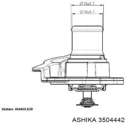 Помпа охолодження Ashika 3504442 ціна, від 44.76 USD