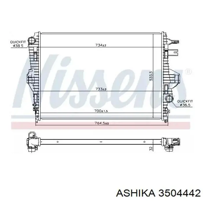 Помпа 3504442 Ashika