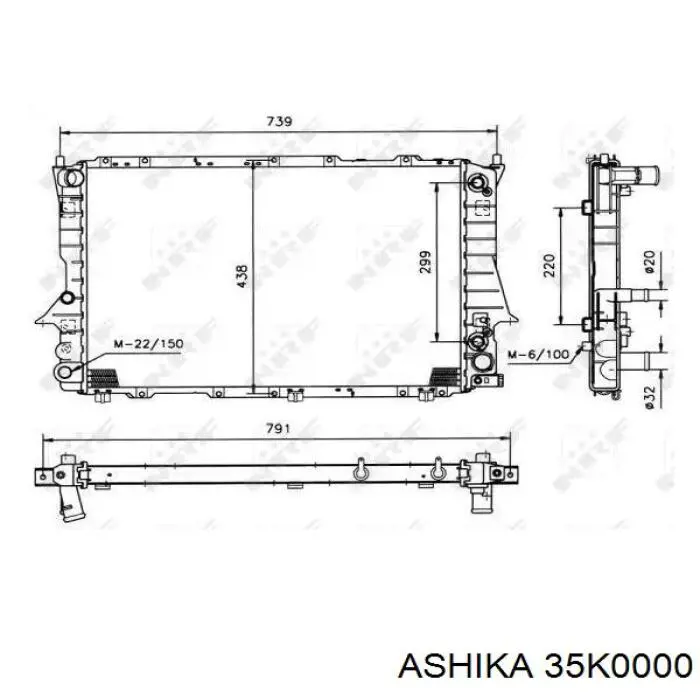 Купити 35K0000 Ashika Насос охолоджуючої рідини