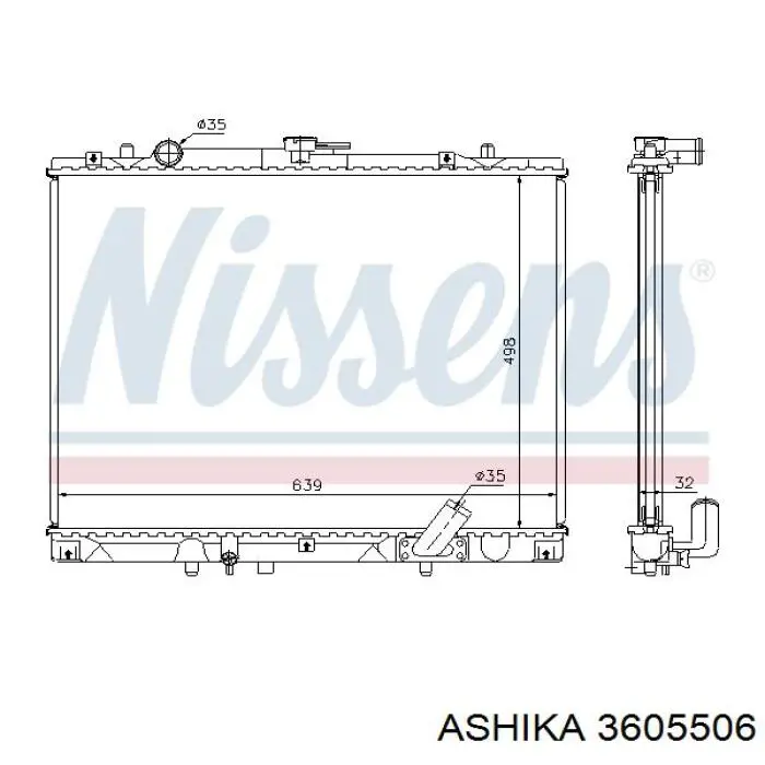 В'язкова муфта вентилятора Ashika 3605506 ціна, від 31.67 USD