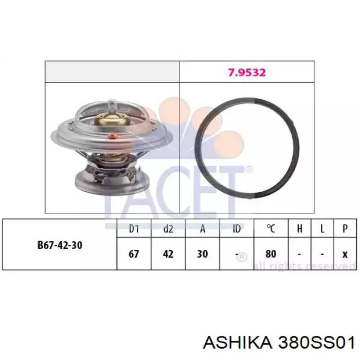 Купити 380SS01 Ashika Термостат в корпусі