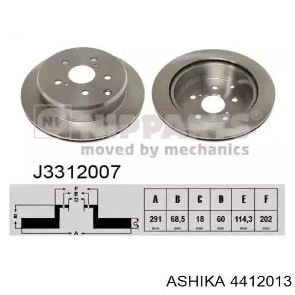 Підшипник ступиці 4412013 Ashika