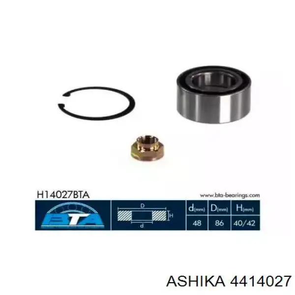 Підшипник маточини Ashika 4414027
