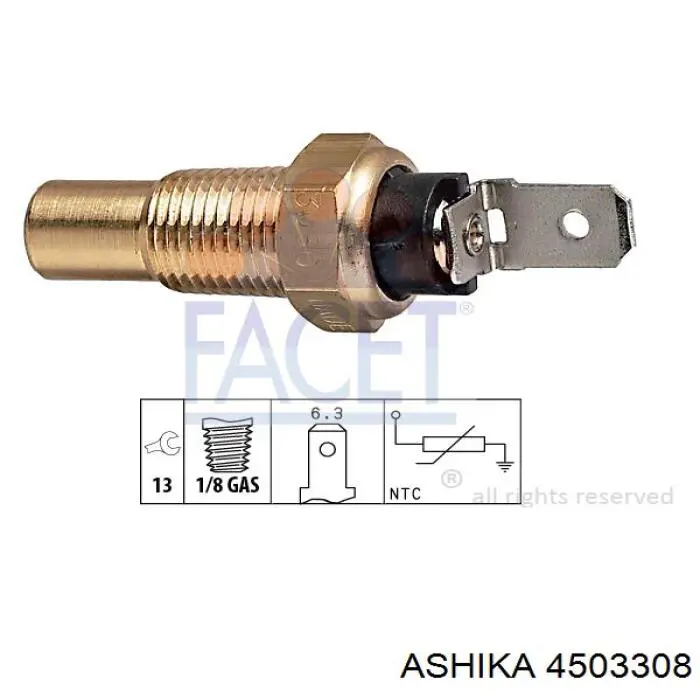 4503308 Ashika Ролик натягувач