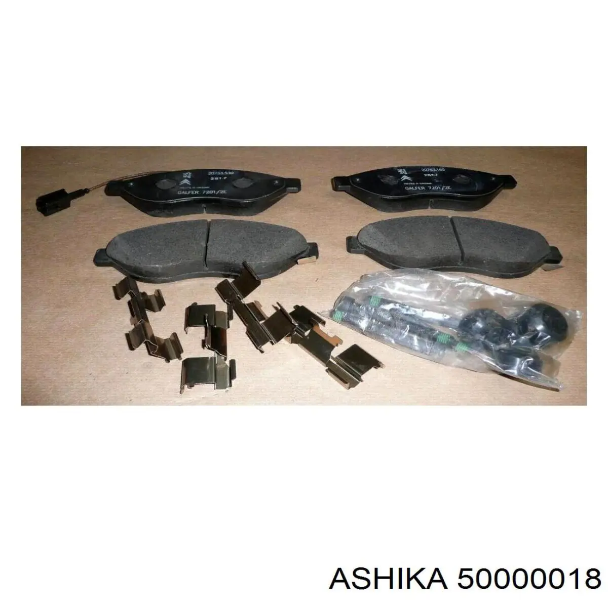 Передні тормозні колодки 50000018 Ashika