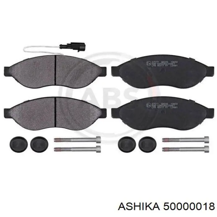 50000018 Ashika колодки гальмівні передні, дискові