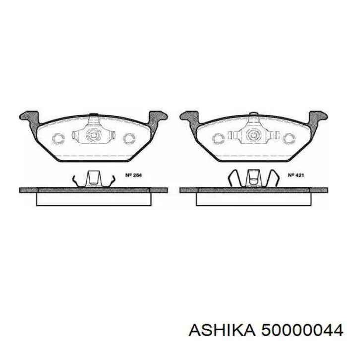 Купити 50000044 Ashika Колодки гальмівні передні, дискові