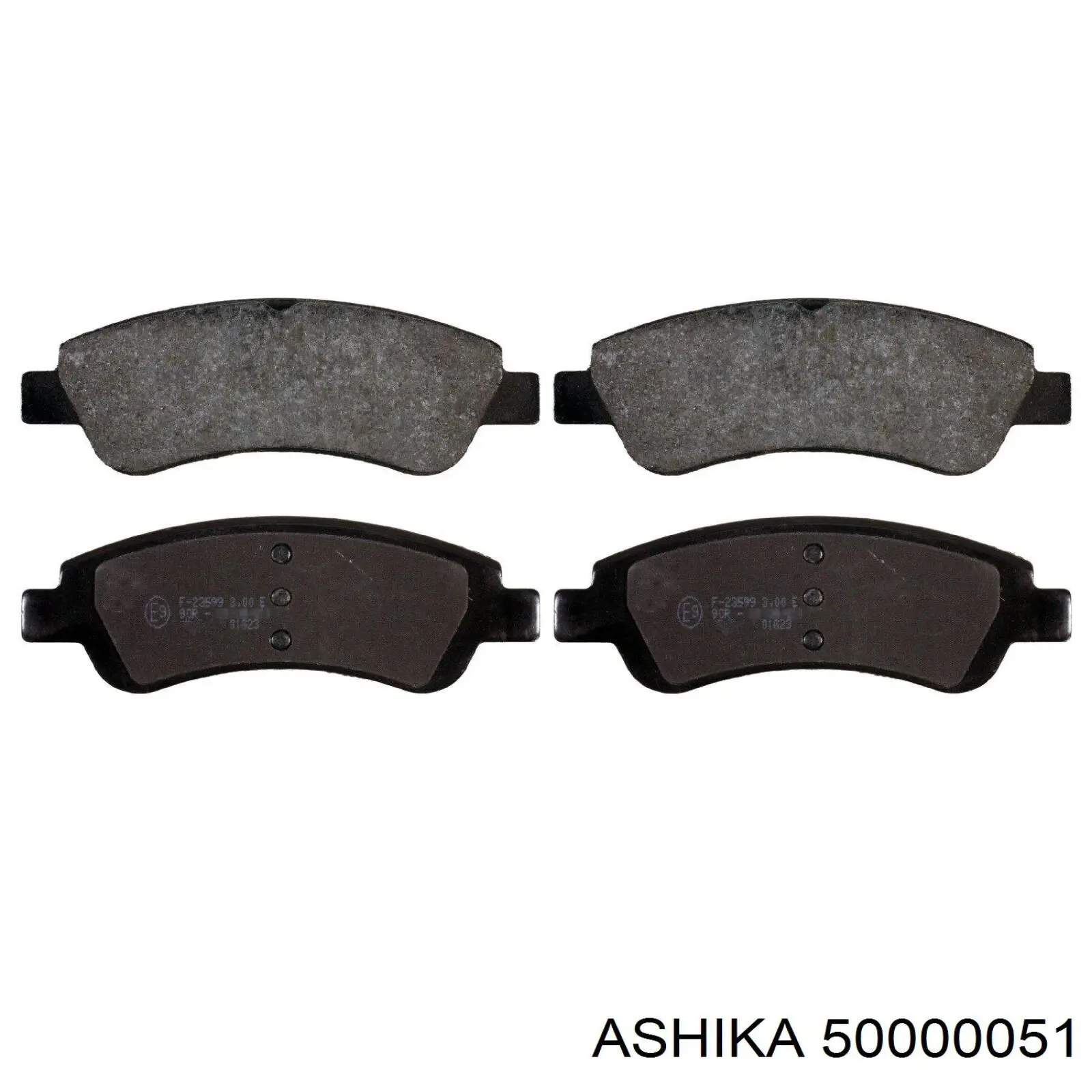 Передні тормозні колодки 50000051 Ashika