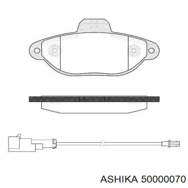 Тормозні колодки Ashika 50000070