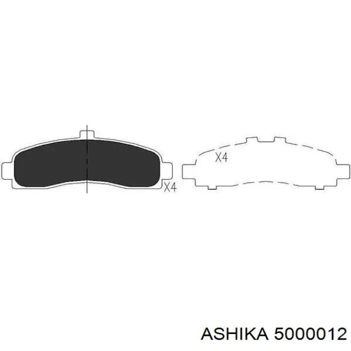 5000012 Ashika Передні гальмівні колодки