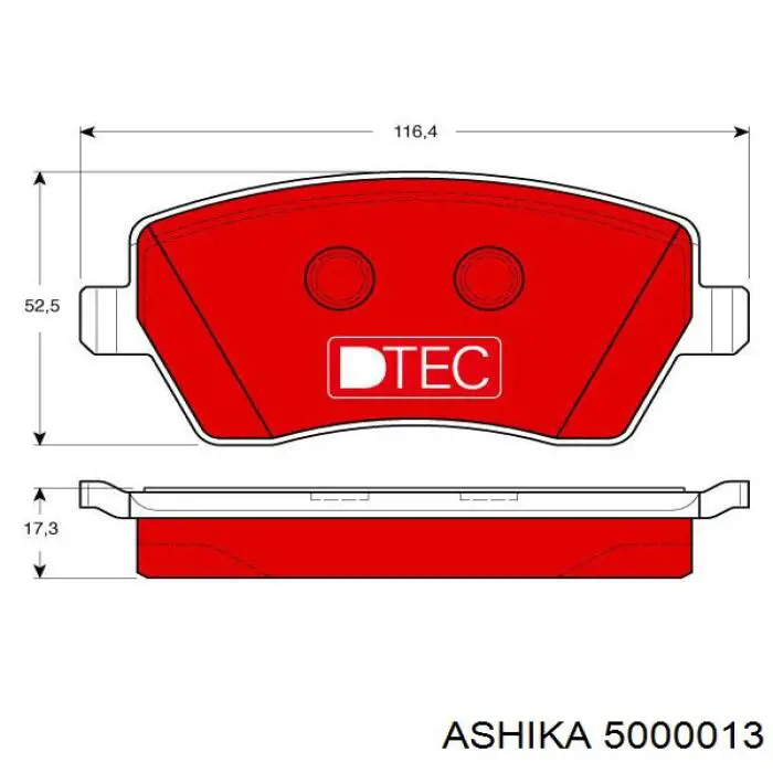 Гальмівні колодки Ashika 5000013 ціна, від 16.65 USD