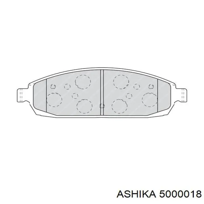 Гальмівні колодки Ashika 5000018 ціна, від 28.86 USD