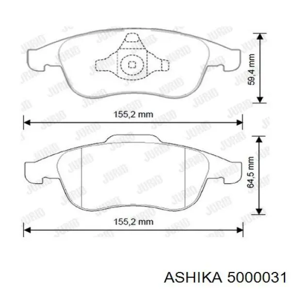 Тормозні колодки Ashika 5000031