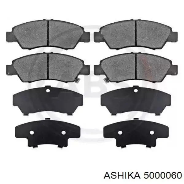 5000060 Ashika колодки гальмівні передні, дискові