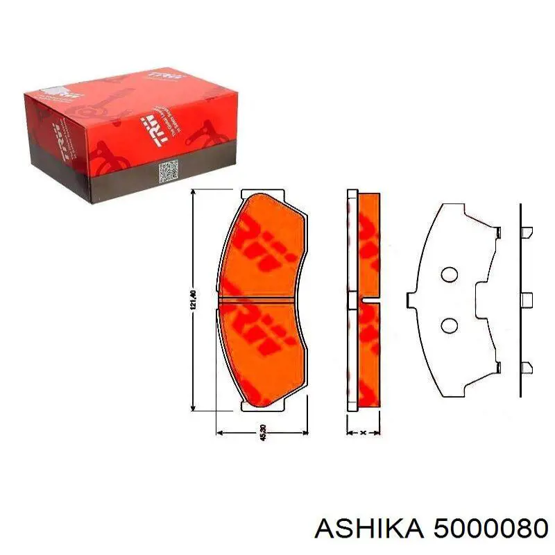 Гальмівні колодки Ashika 5000080 ціна, від 23.42 USD